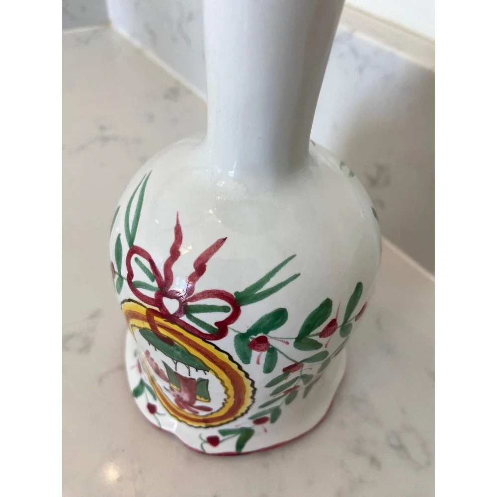 Vintage Italian Ceramic Goblet with Rooster‎